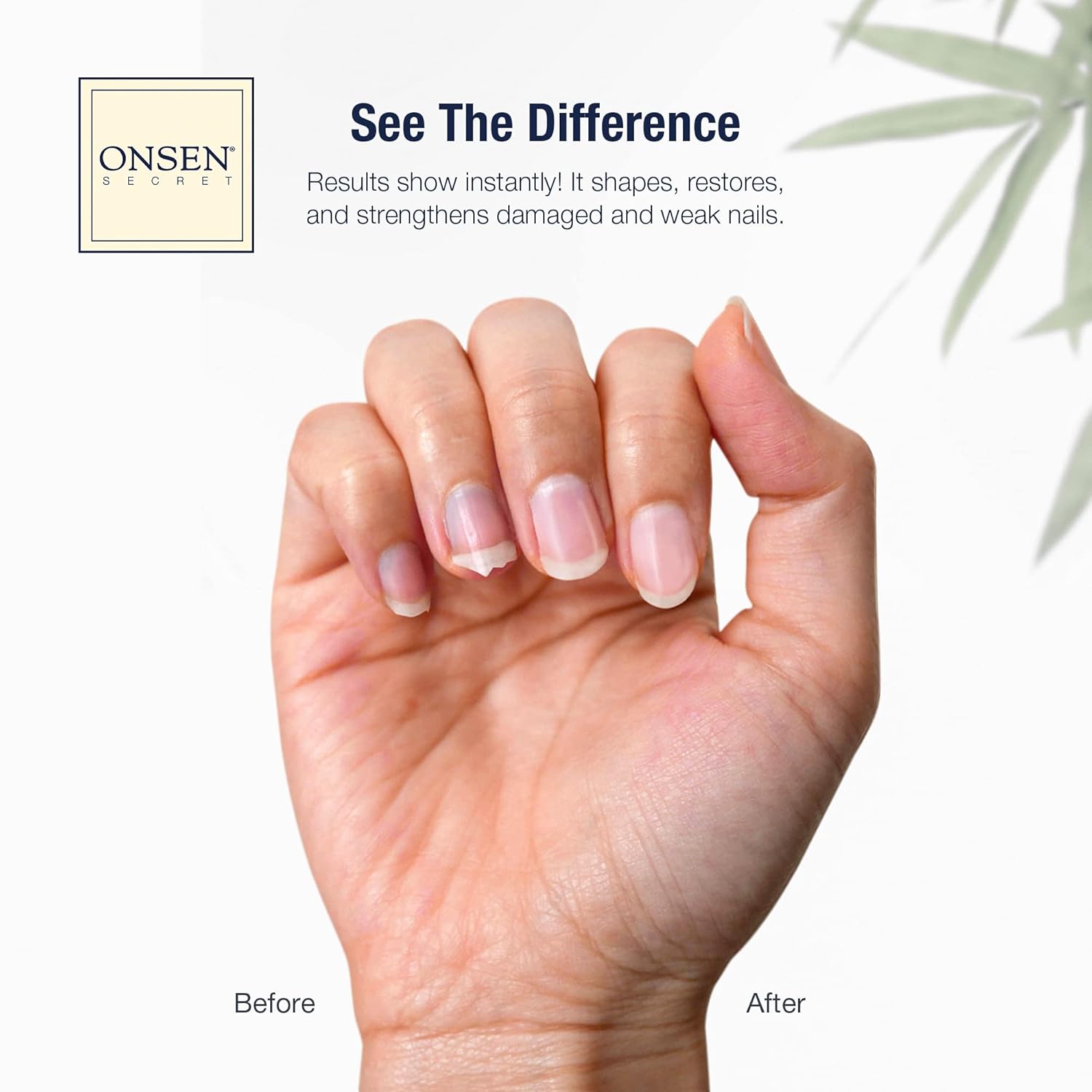 Onsen Secret Japanese Nail File - Professional 6-Pack Nail Files, Double Sided Natural & Acrylic Filers - 120/180 Grit - Disposable, Salon Smooth | Best Onsen File for Shiny Nails