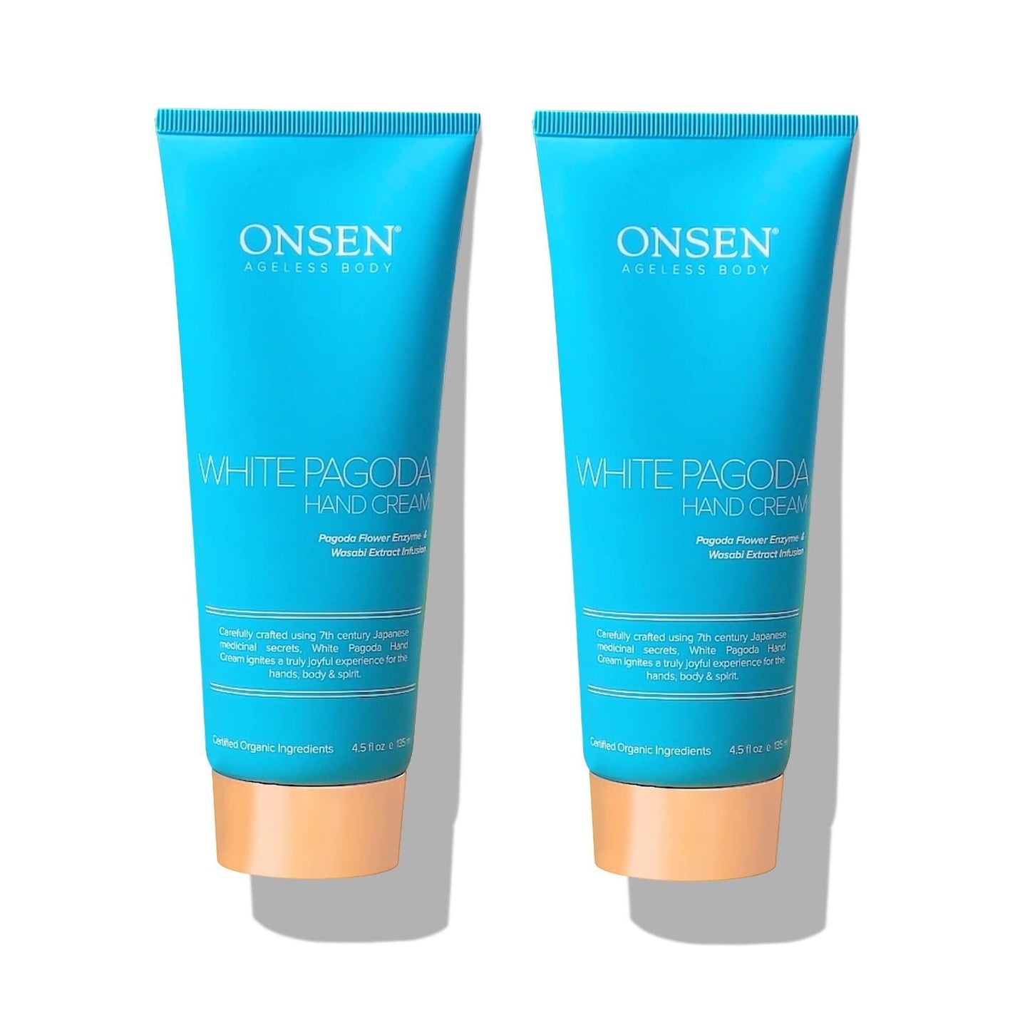 Onsen Japanese Anti Aging Hand Cream - Firming Hand Lotion Features Pagoda Flower Enzyme, Wasabi Extract Infusion, Hyaluronic Acid, and Shea Butter, for Clarified and Moisture Rich Skin (4.5 Oz)
